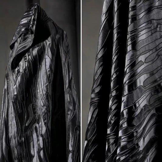 LasilkFabric Flame pattern design, two - layer laminated fabric, designer fabrics - 