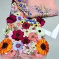 Load image into Gallery viewer, LasilkFabric Multi Color Soft Tulle Lace Fabric 3D Flower Decoration Dress Fabric 3D Decal Embroidery Fabric DIY Weeding Dress - 
