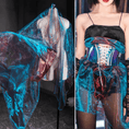 Load image into Gallery viewer, LasilkFabric Organza Fabric By The Meter For Wedding Clothing Skirts Sewing Colorful Mesh Laser Gradient Designer Cloth Thin Soft - 
