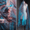 Load image into Gallery viewer, LasilkFabric Organza Fabric By The Meter For Wedding Clothing Skirts Sewing Colorful Mesh Laser Gradient Designer Cloth Thin Soft - 
