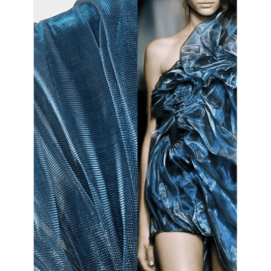 LasilkFabric Organza Fabric Laser Illusion Hollow Perspective Mesh Fabric Dress Handmade DIY Flash Stage Background Wedding Cloth - 