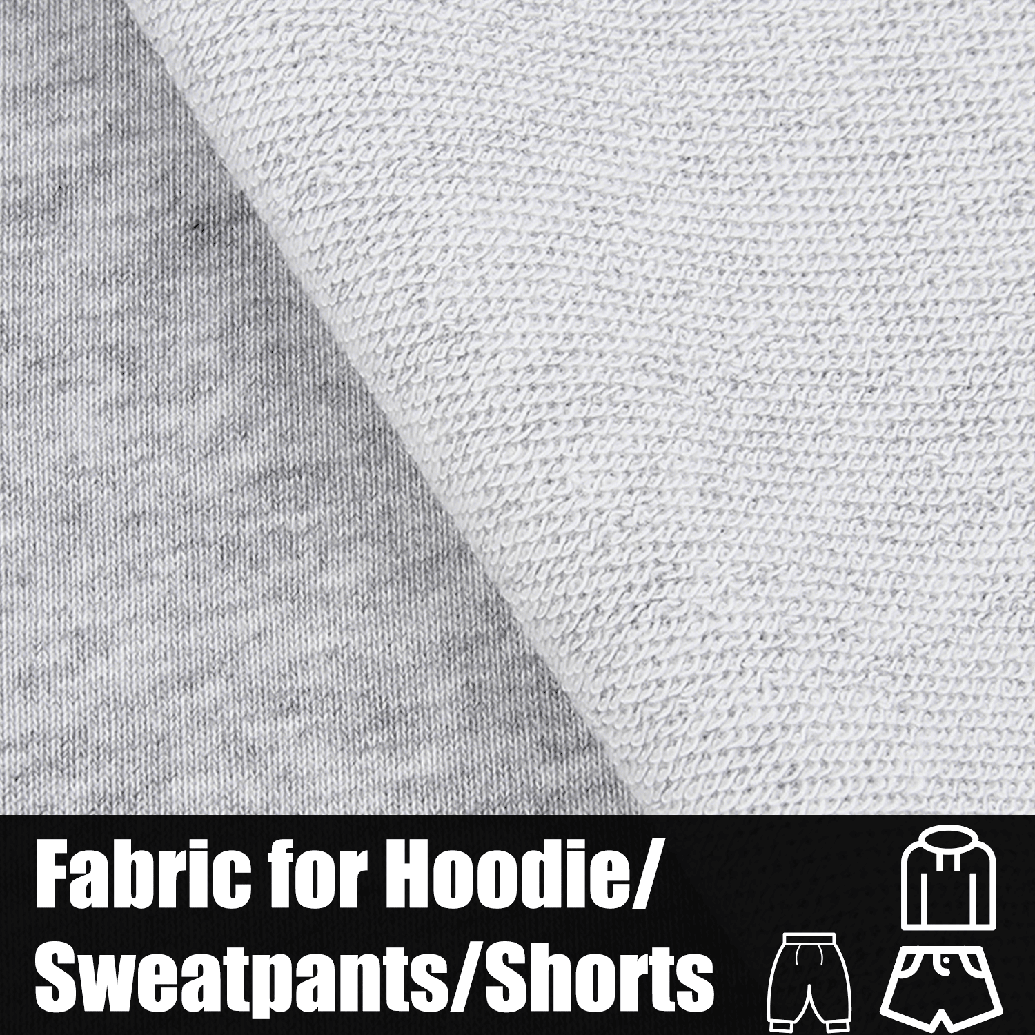 LasilkFabric Terry Knit Fabric, Hoodie/Shorts/Sweatpants Fabric - 