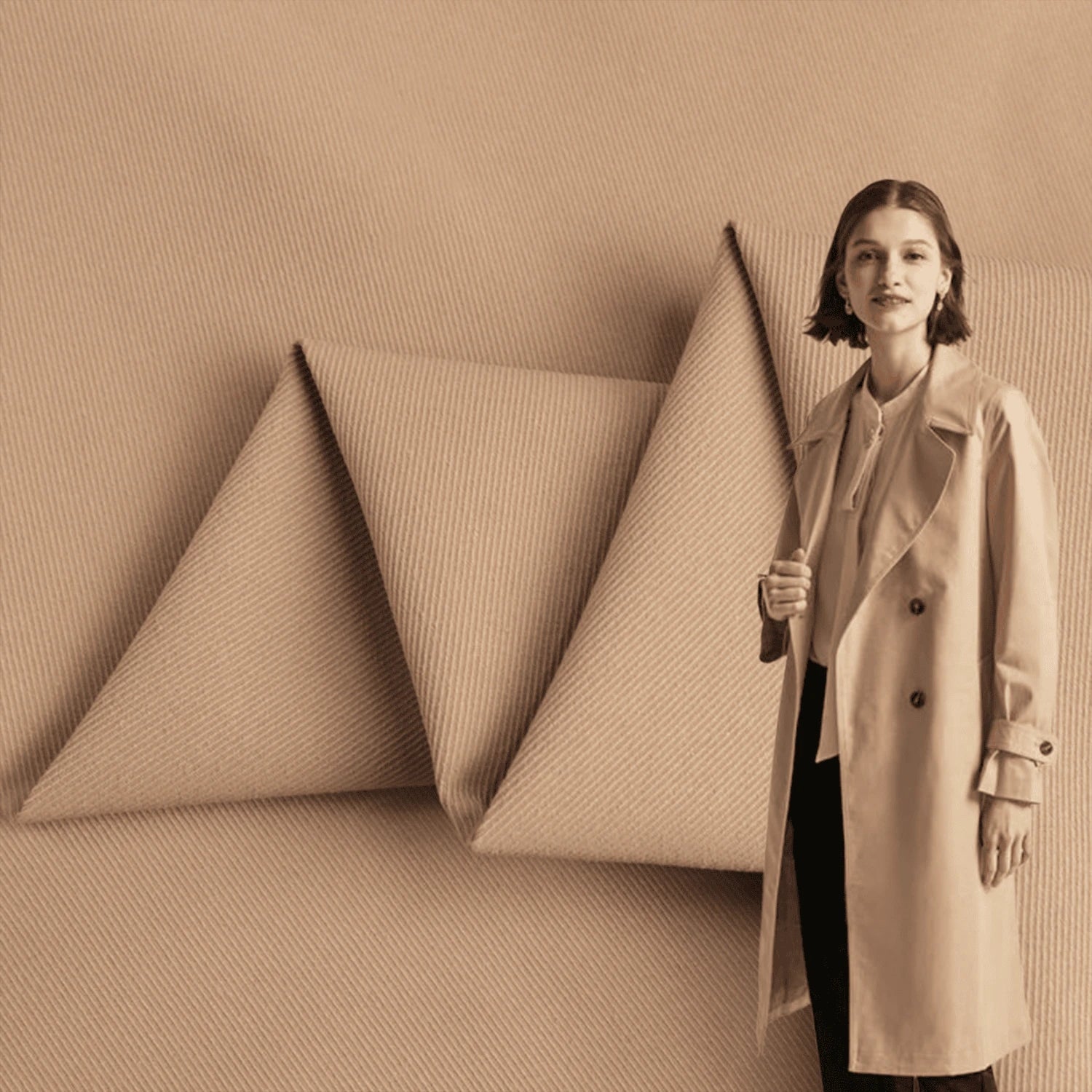 LasilkFabric Twill Faux Cotton Fabric, Jacket/Coat/Pants/Hats Fabric - 