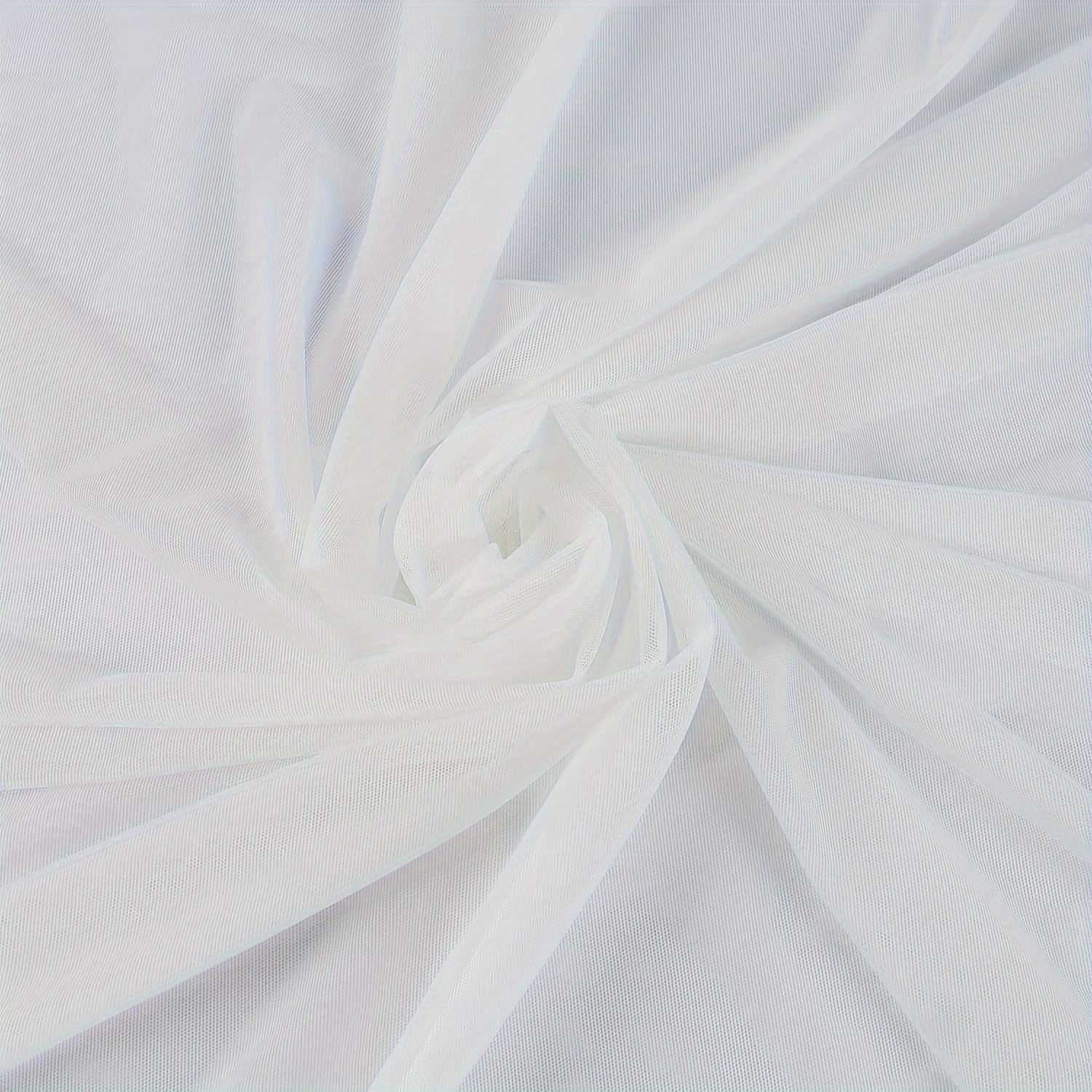 Lightweight Sheer Power Mesh Fabric - 4 - Way Stretch, Nylon Spandex Blend, 152.4cm Wide, Machine Washable - Ideal for DIY Crafts & Sewing Projects - 