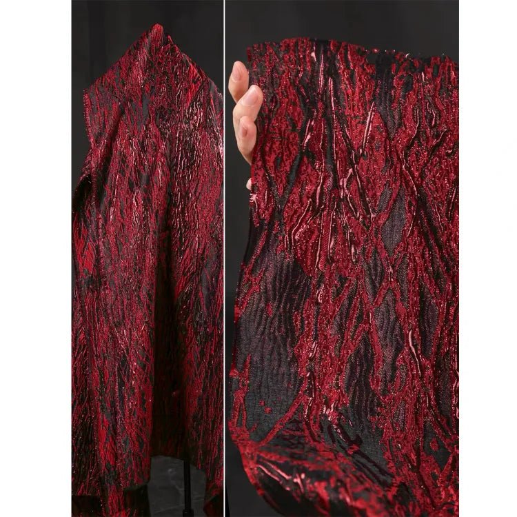 Liquid Flow Ruffle Jacquard Design, Designer Fabrics - 