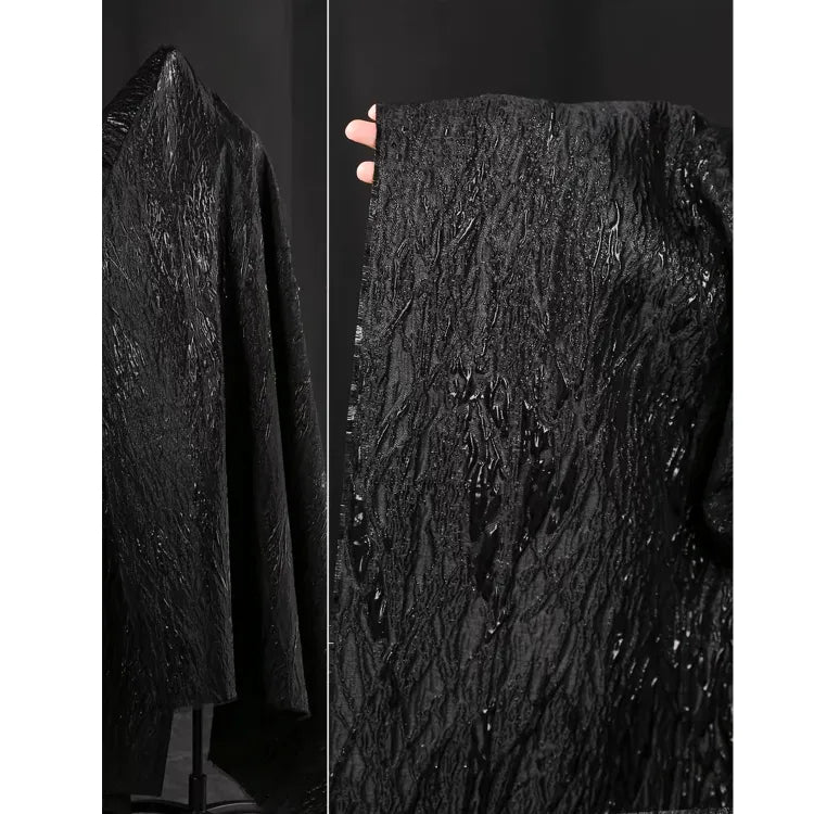 Liquid Flow Ruffle Jacquard Design, Designer Fabrics - 