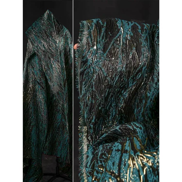 Liquid Flow Ruffle Jacquard Design, Designer Fabrics - 