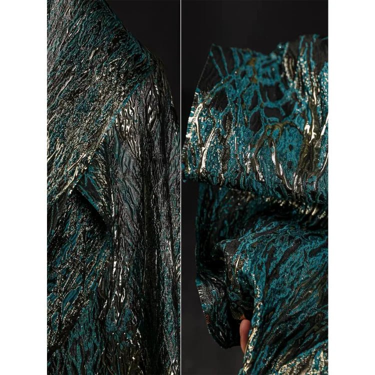 Liquid Flow Ruffle Jacquard Design, Designer Fabrics - 