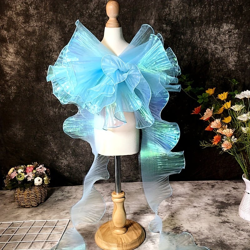 Mermaid Magic Yarn Gradient Ruffled Three - dimensional Pleats Large Lace, Fabric Decorative Sewing Accessories Clothing Accessories - 