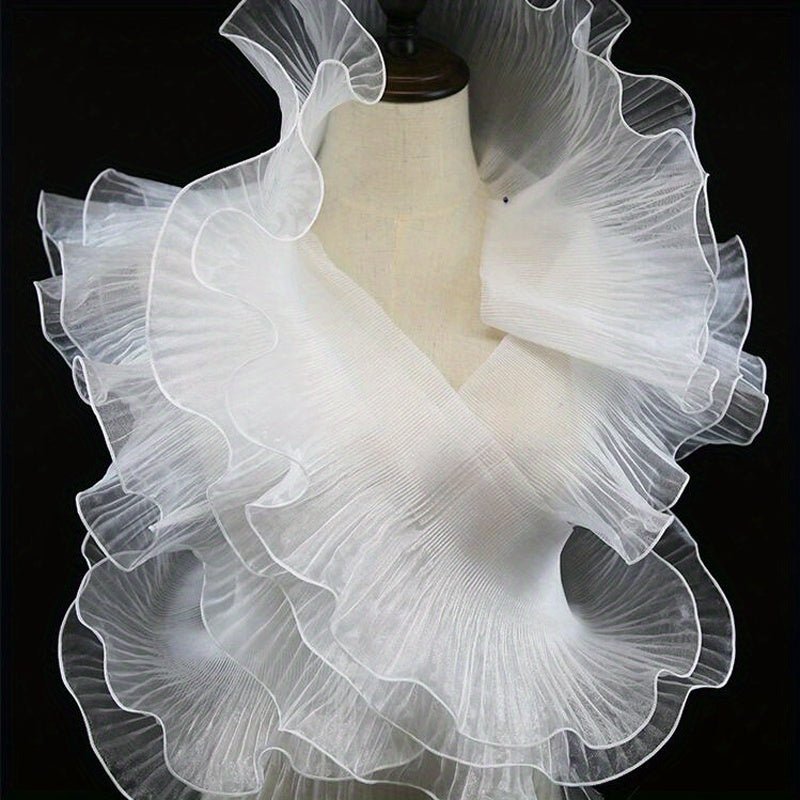 Mermaid Magic Yarn Gradient Ruffled Three - dimensional Pleats Large Lace, Fabric Decorative Sewing Accessories Clothing Accessories - 