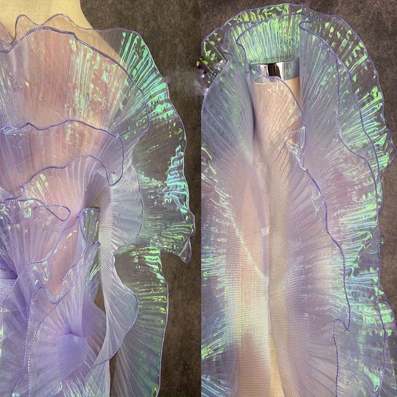 Mermaid Magic Yarn Gradient Ruffled Three - dimensional Pleats Large Lace, Fabric Decorative Sewing Accessories Clothing Accessories - 