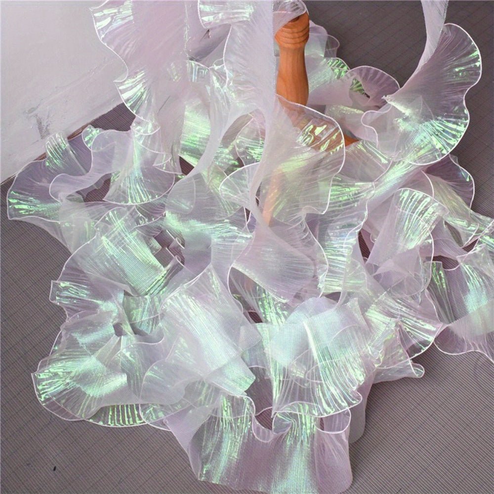 Mermaid Magic Yarn Gradient Ruffled Three - dimensional Pleats Large Lace, Fabric Decorative Sewing Accessories Clothing Accessories - 