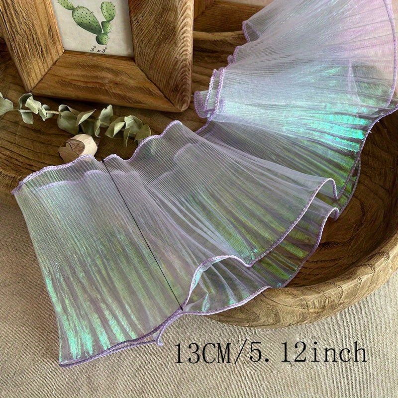 Mermaid Magic Yarn Gradient Ruffled Three - dimensional Pleats Large Lace, Fabric Decorative Sewing Accessories Clothing Accessories - 