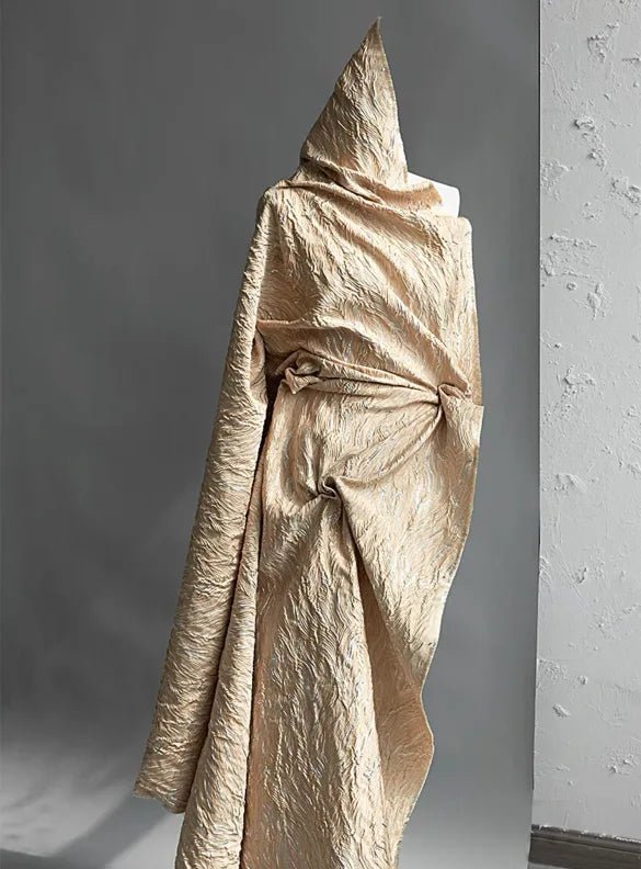 Oil Painting Style Gilt Dimensional Fabric, Designer Fabrics, Fashion Fabrics - 