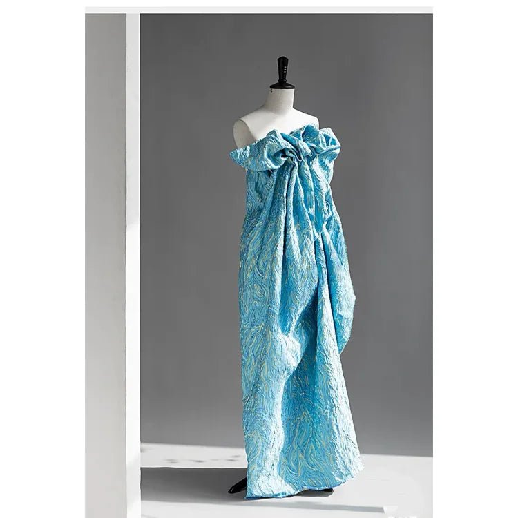 Oil Painting Style Gilt Dimensional Fabric, Designer Fabrics, Fashion Fabrics - 