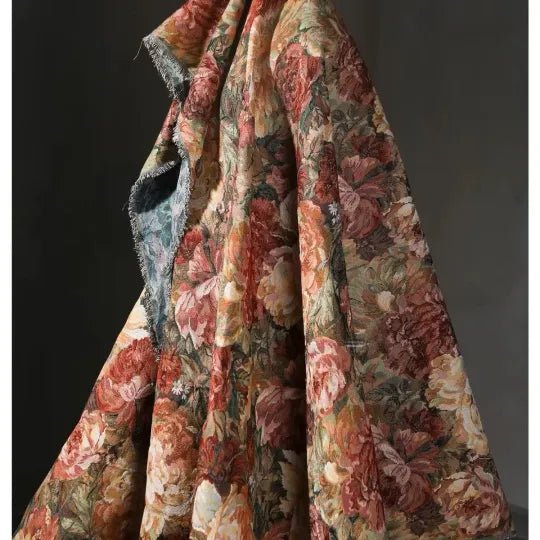 Oil Painting Style Jacquard Fabric, Designer Fabrics, For Skirt Making, DIY Sewing - 