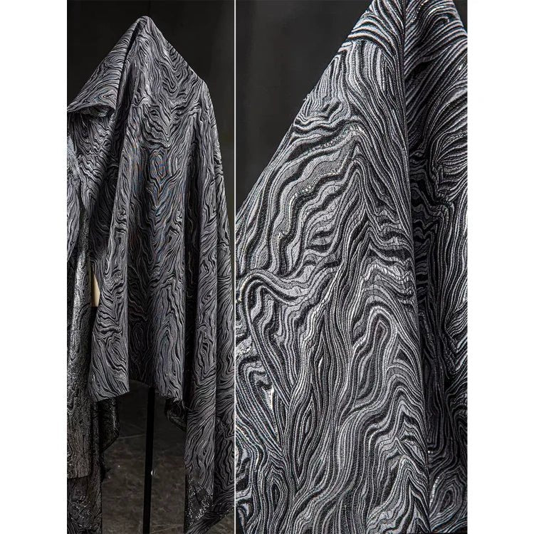 Old Craft Laminated Fabric, Destructive Style, Designer Fabrics - 