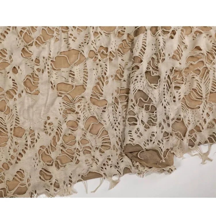 Old Craft Laminated Fabric, Destructive Style, Designer Fabrics - 