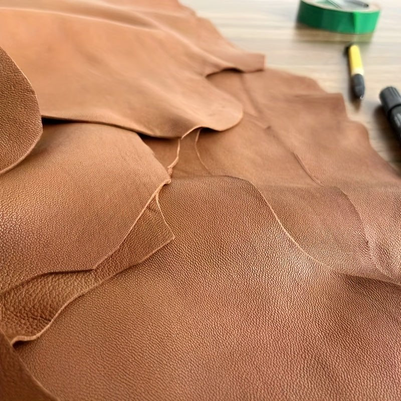 Premium Genuine Brown Sheepskin Leather - 