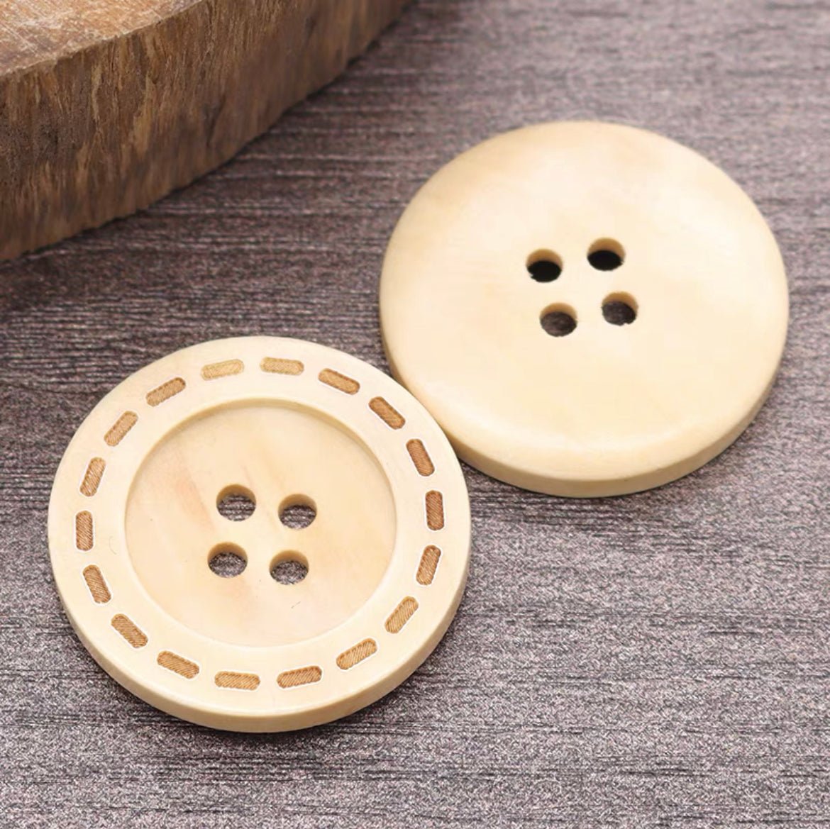 Premium Wooden Texture Button - 