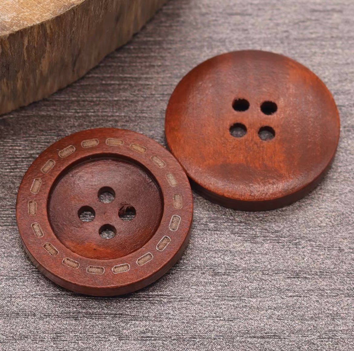 Premium Wooden Texture Button - 