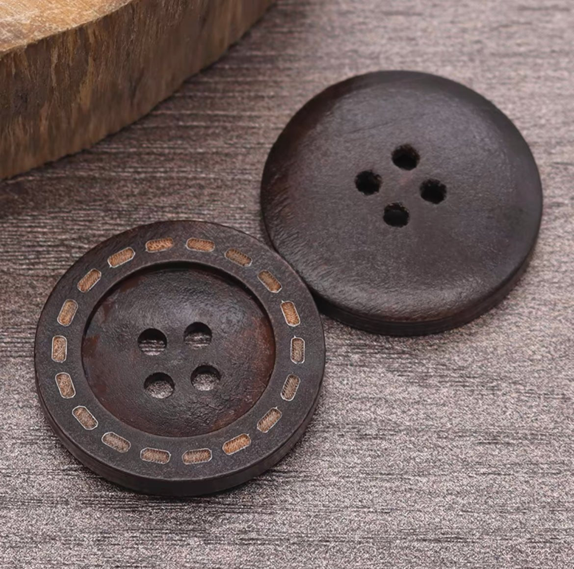 Premium Wooden Texture Button - 