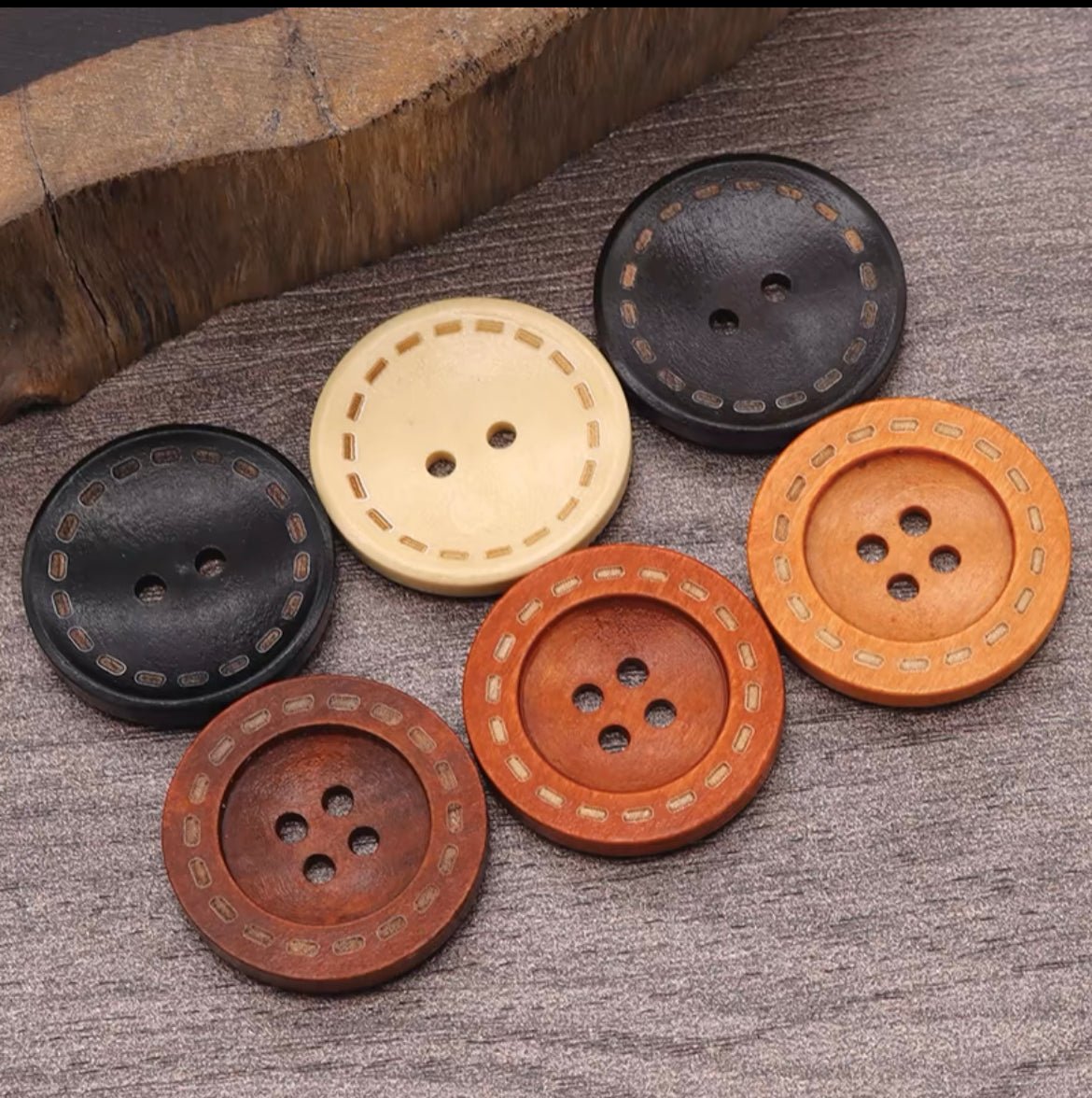 Premium Wooden Texture Button - 