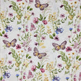 Load image into Gallery viewer, Pure Cotton Butterfly Flower Print Fabric, DIY Pure Cotton Handkerchief Material, Can Be Used for DIY Pillowcase Bedding Home Curtain Tablecloth Bag Mask - 
