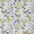 Load image into Gallery viewer, Pure Cotton Butterfly Flower Print Fabric, DIY Pure Cotton Handkerchief Material, Can Be Used for DIY Pillowcase Bedding Home Curtain Tablecloth Bag Mask - 
