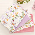 Load image into Gallery viewer, Pure Cotton Butterfly Flower Print Fabric, DIY Pure Cotton Handkerchief Material, Can Be Used for DIY Pillowcase Bedding Home Curtain Tablecloth Bag Mask - 
