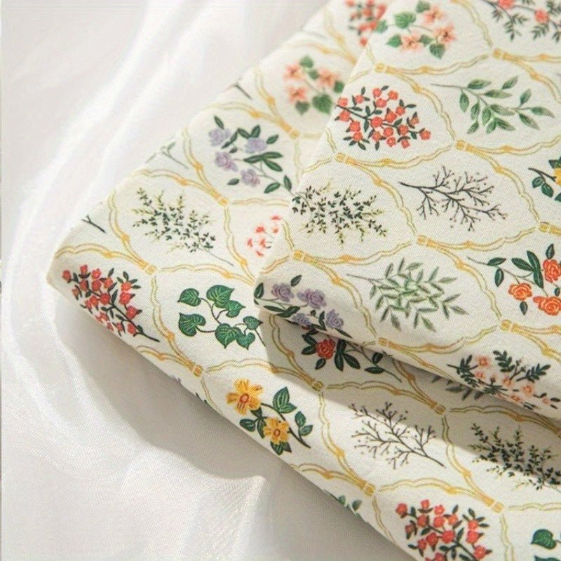 Pure Cotton Cartoon Floral Printed Fabric for Doll Making - 