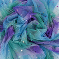 Load image into Gallery viewer, Rainbow Gradient Tulle Fabric with Star & Moon Design, Perfect for DIY Bows, Doll Dresses & Apparel Accessories - 
