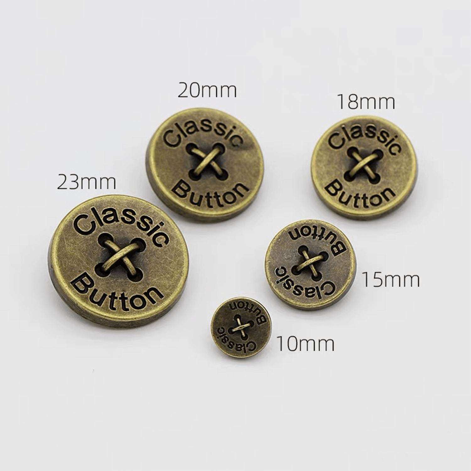 Retro Metal Distressed Look Button - 
