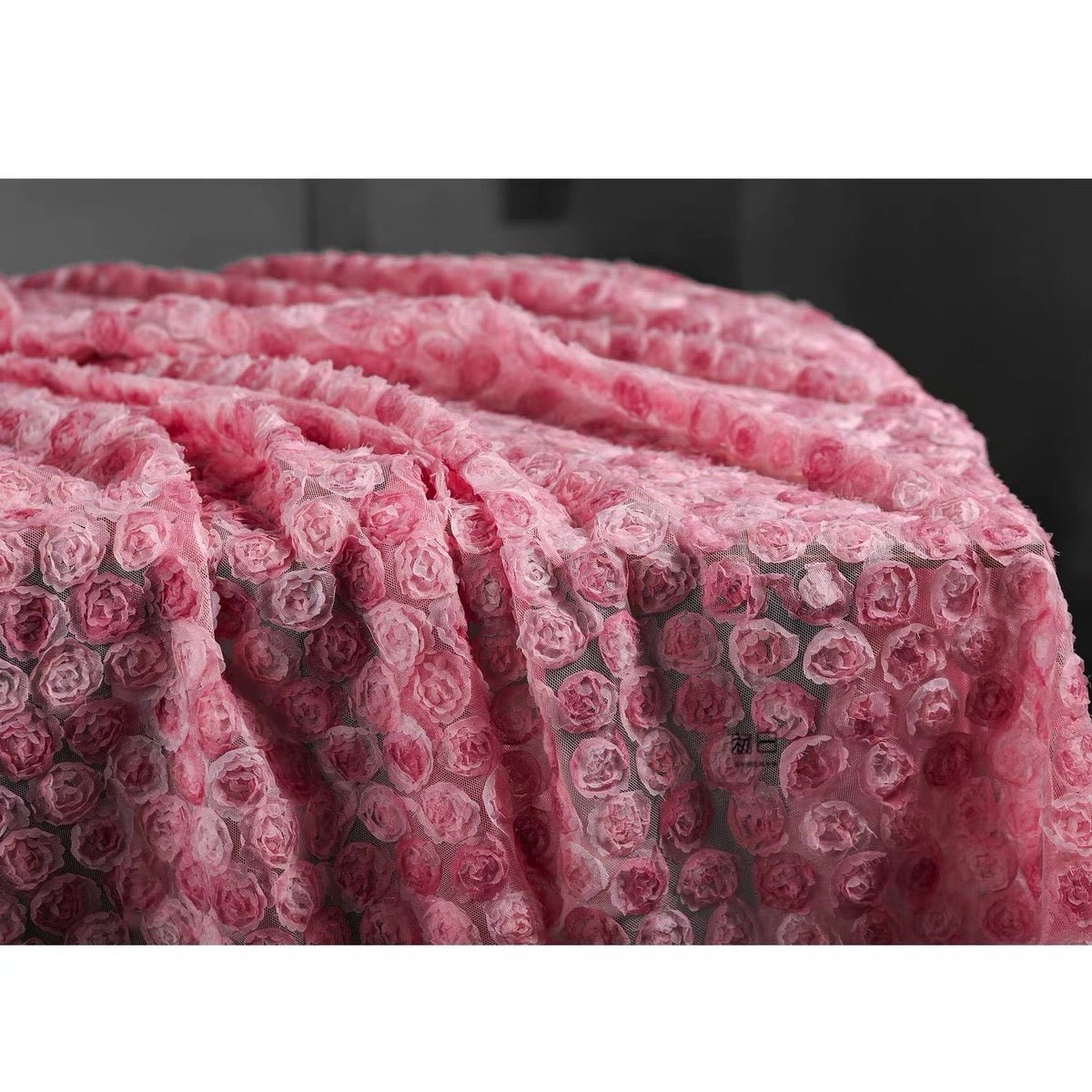 Rose Lace Embroidery Fabric, Designer Fabrics - 