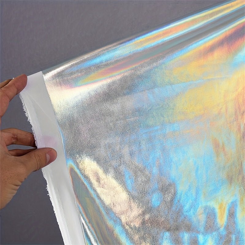 Silvery Colorful Material Graduation Design Elastic Glitter Laser Fantasy Fabric - 