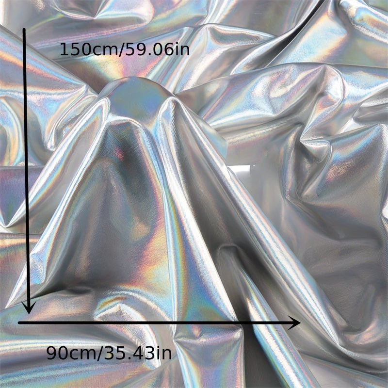 Silvery Colorful Material Graduation Design Elastic Glitter Laser Fantasy Fabric - 