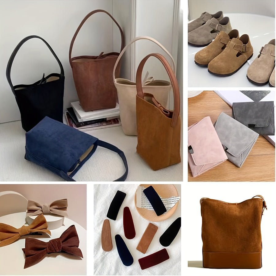 Soft Faux Suede Leather Fabric - 