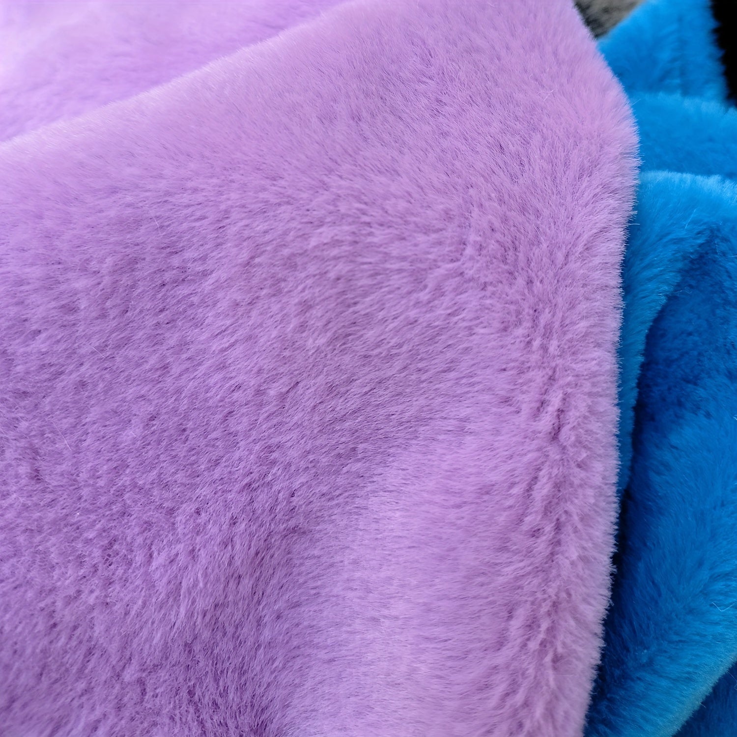 Soft Rabbit Plush Fur Fabric, Faux Plush Fabric - 