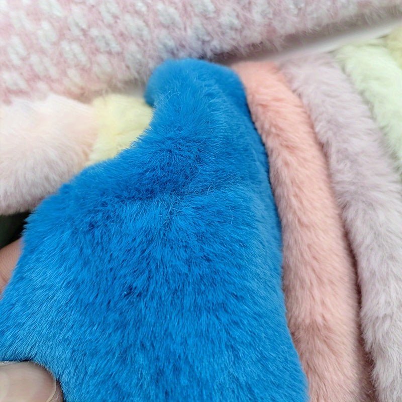 Soft Rabbit Plush Fur Fabric, Faux Plush Fabric - 