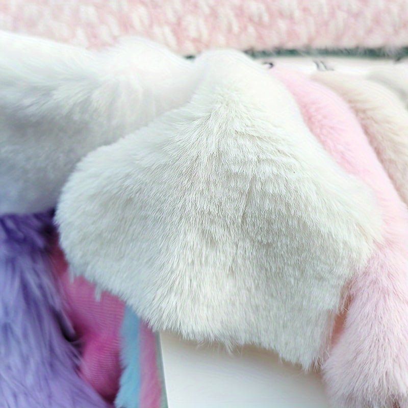 Soft Rabbit Plush Fur Fabric, Faux Plush Fabric - 