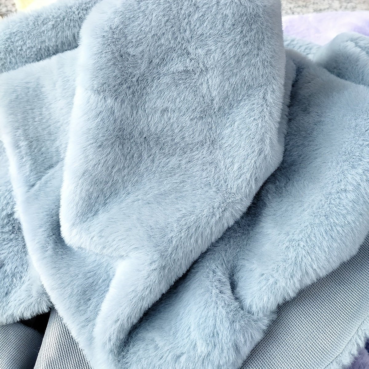 Soft Rabbit Plush Fur Fabric, Faux Plush Fabric - 