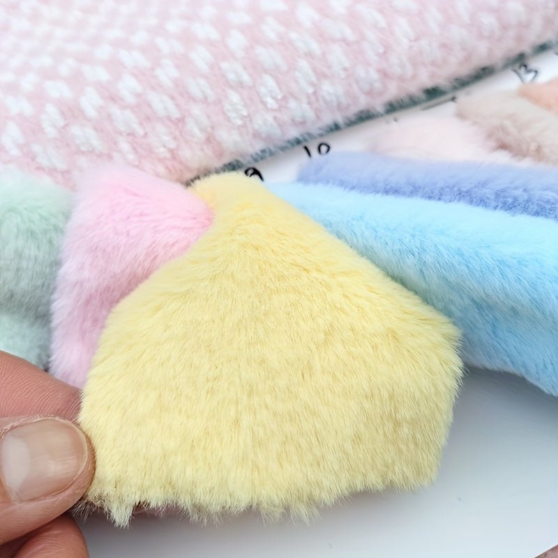 Soft Rabbit Plush Fur Fabric, Faux Plush Fabric - 
