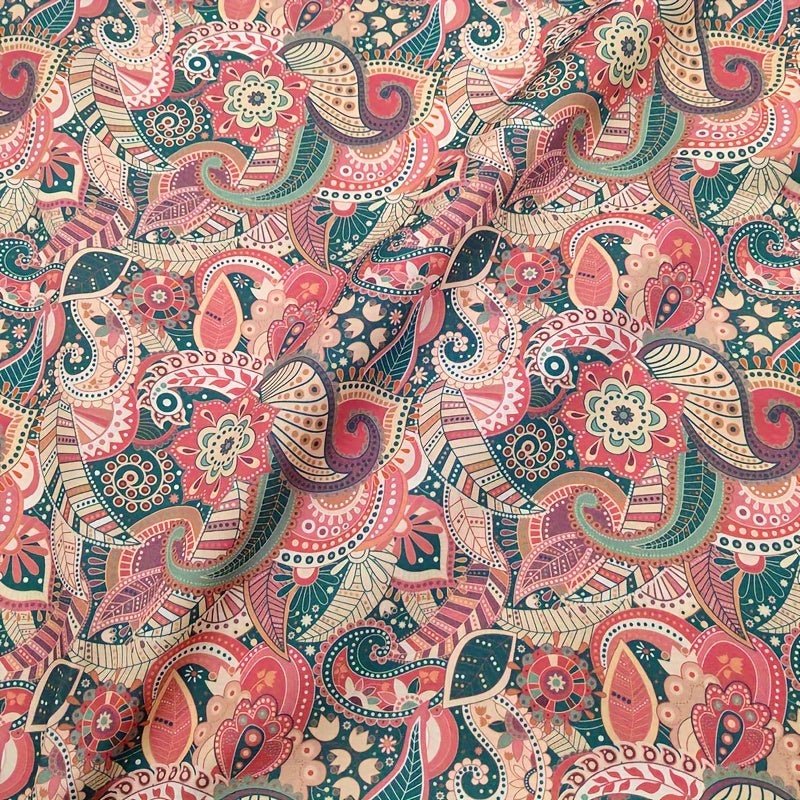 TC Bohemian Vintage Paisley Digital Printed Fabric - 