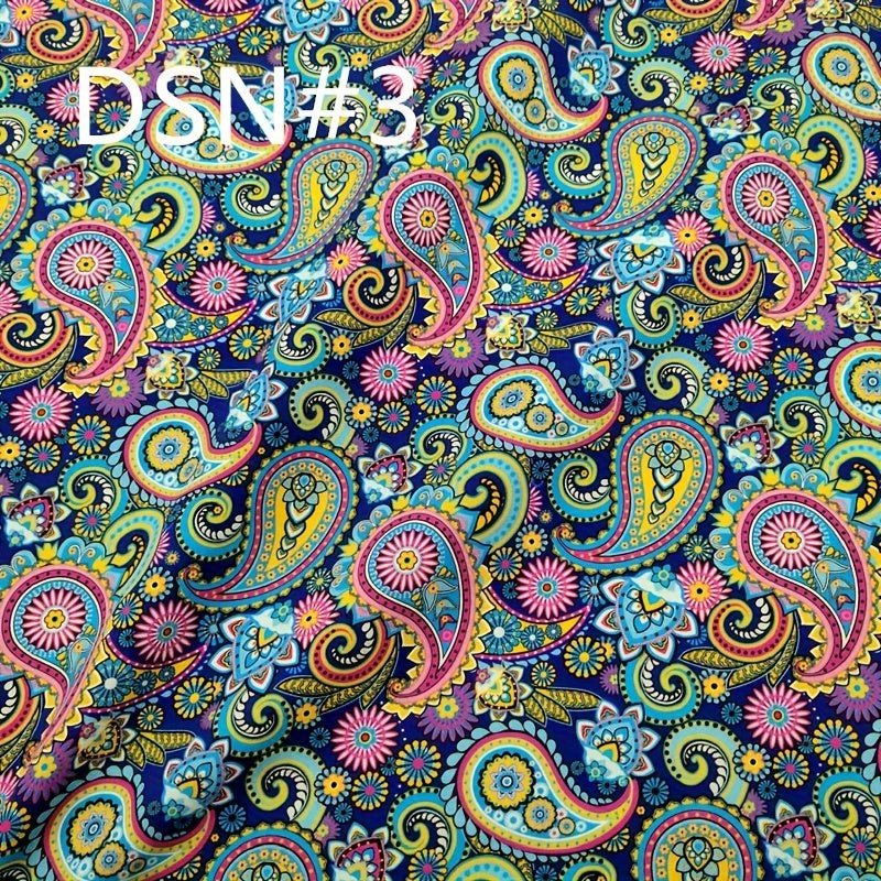 TC Bohemian Vintage Paisley Digital Printed Fabric - 
