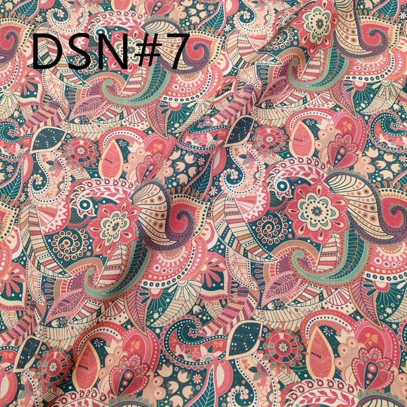 TC Bohemian Vintage Paisley Digital Printed Fabric - 