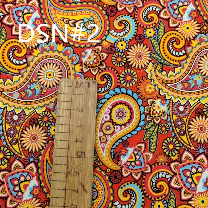 TC Bohemian Vintage Paisley Digital Printed Fabric - 