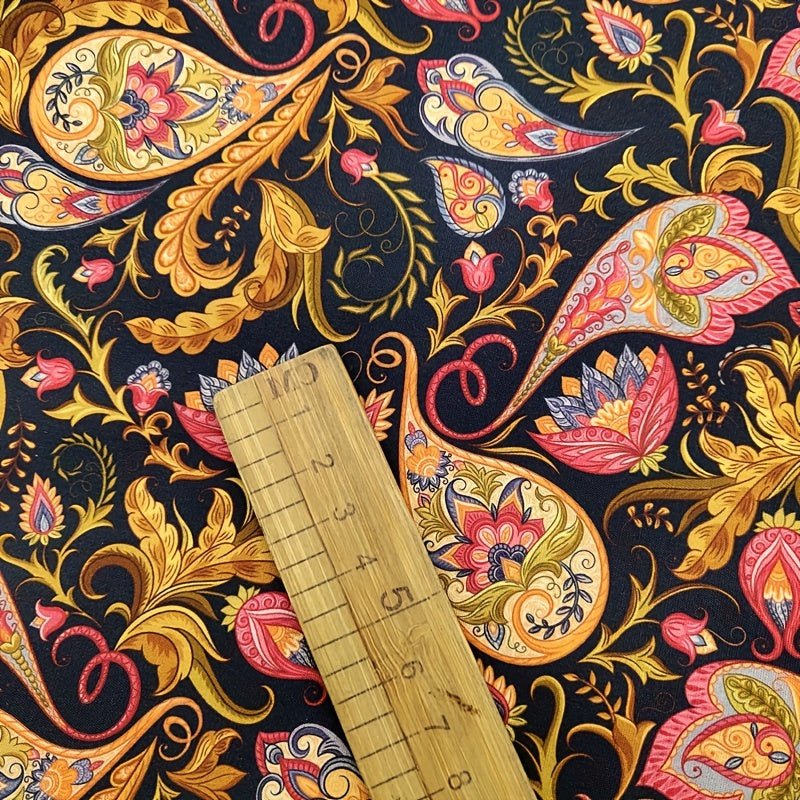 TC Bohemian Vintage Paisley Digital Printed Fabric - 