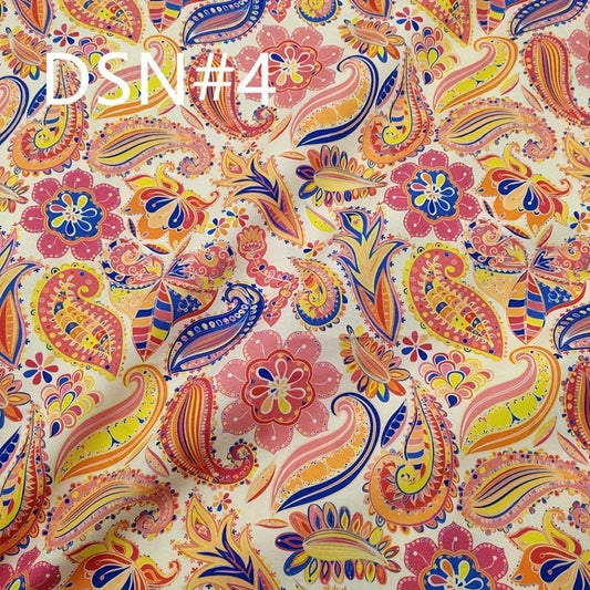 TC Bohemian Vintage Paisley Digital Printed Fabric - 