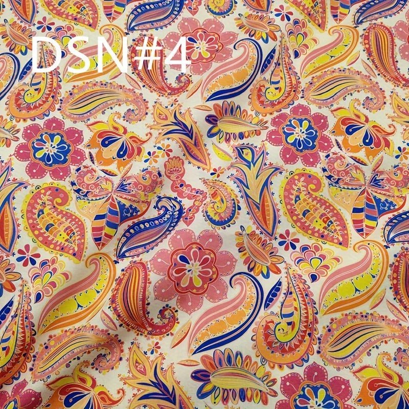 TC Bohemian Vintage Paisley Digital Printed Fabric - 