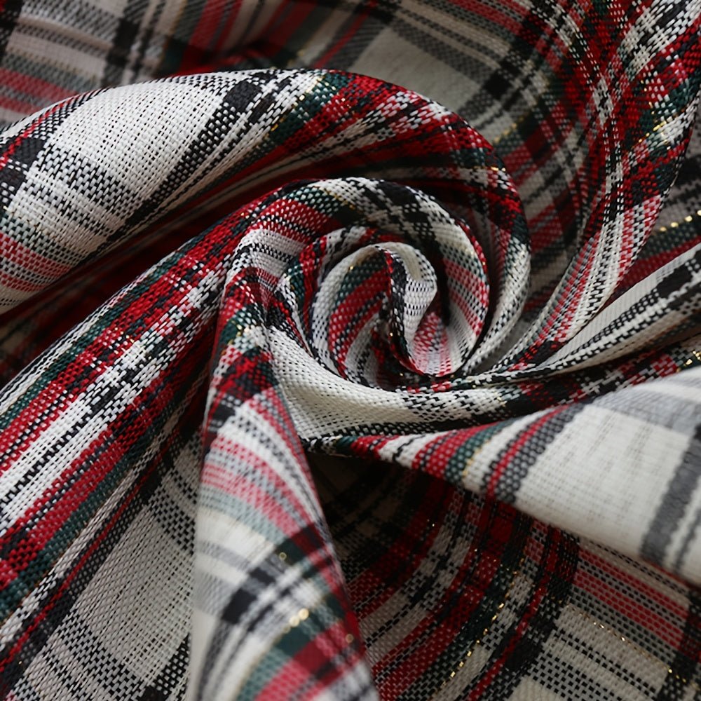 Unique Red Green Plaid Fabric Cut by Yard, Christmas Decoration Fabric, Perfect For Curtains, Sofa Covers, Pillow Making, Holiday Decorations - 